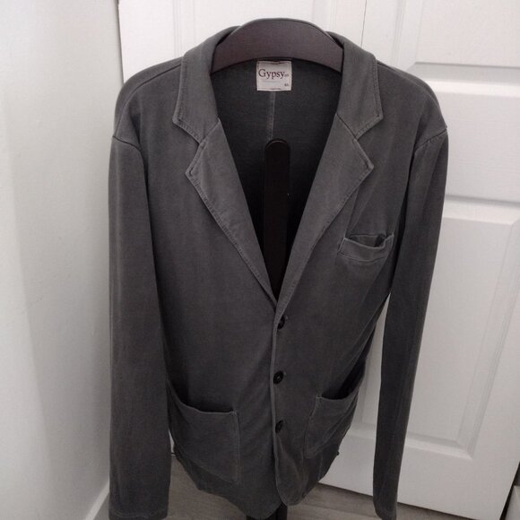 Gypsy 05 Other - Gypsy 05 Gray Cotton Modal Jersey Blazer XL Boho Single Breasted Jacket
